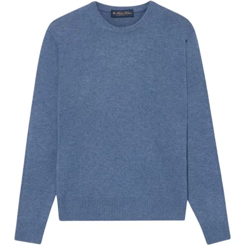 Woll-Kaschmir Rundhalsausschnitt Pullover , Herren, Größe: XL - Brooks Brothers - Modalova