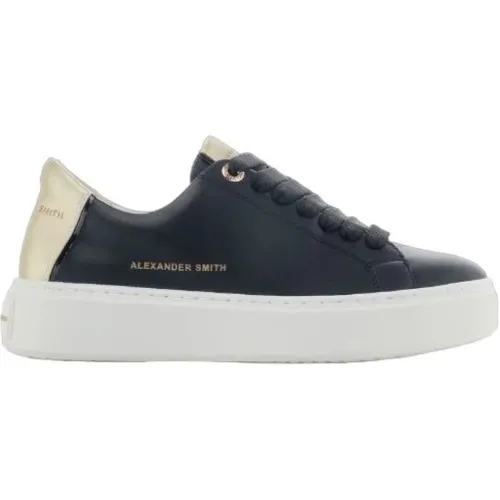 N1D 02Bgd.blk Gold Low Top Sneakers , female, Sizes: 3 UK, 6 UK, 4 UK, 2 UK - Alexander Smith - Modalova