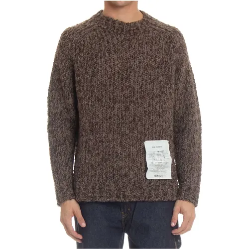 Brauner Wolle-Alpaka Pullover Raw Diamond , Herren, Größe: XL - Ballantyne - Modalova