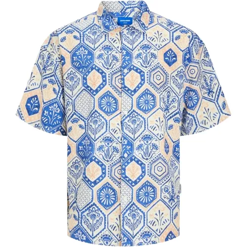 Casual Resort Hemd mit Allover-Print,Casual Resort Kragen Kurzarmhemd - jack & jones - Modalova