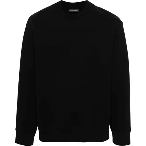 Schwarzer Eagle Sweatshirt , Herren, Größe: S - Emporio Armani - Modalova