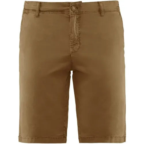 Stretch Cotton Gabardine Slim Fit Chino Bermuda Shorts , male, Sizes: W29, W31, W30, W38, W36, W34, W33 - BomBoogie - Modalova