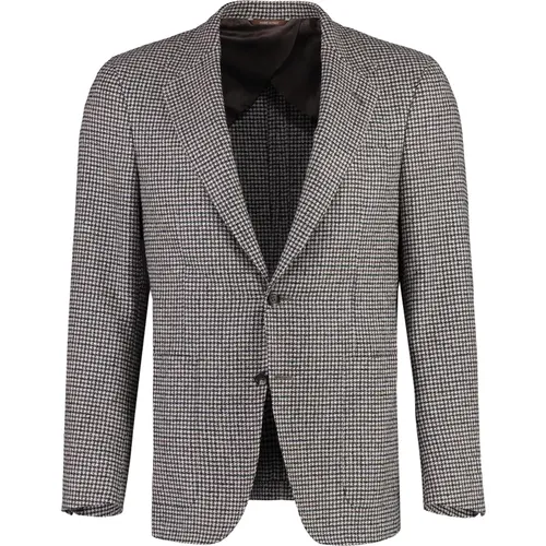 Hahnentritt Wollblazer Canali - Canali - Modalova