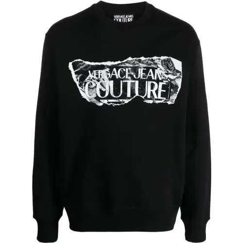 Logo Sweatshirt with Crew Neck , male, Sizes: L, M, XL, 2XL, S - Versace Jeans Couture - Modalova