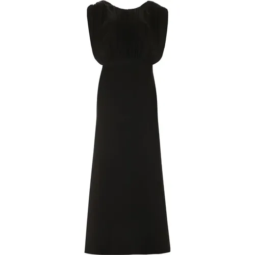 Elegant Sleeveless Dress Back V-neck , female, Sizes: L, M - Jil Sander - Modalova