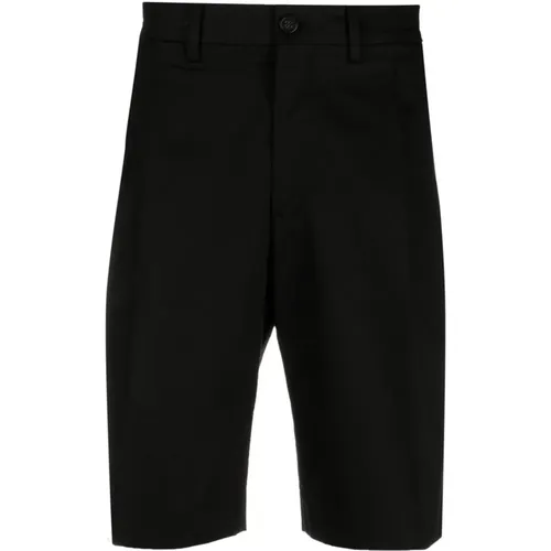Schwarze Baumwollkomfort Shorts , Herren, Größe: L - Golden Goose - Modalova