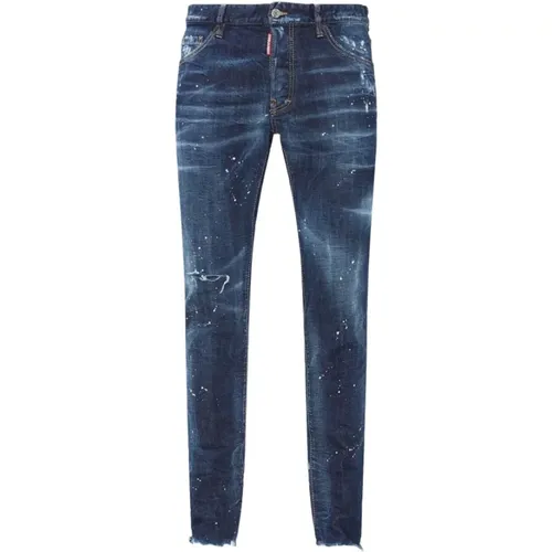 Dark Low-Rise Skinny Jeans , male, Sizes: XS - Dsquared2 - Modalova