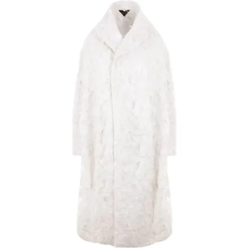 Lace Effect Coat with Wide Lapels , female, Sizes: S - Comme des Garçons - Modalova