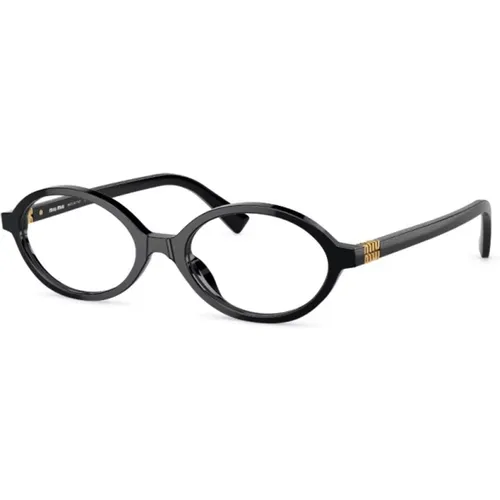 Schwarze optische Brille, vielseitig und stilvoll - Miu Miu - Modalova