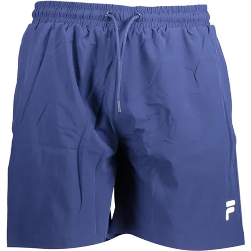 Blaue Herren Badehose mit Taschen - Fila - Modalova