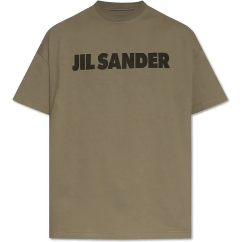 T-Shirt mit Logo , Herren, Größe: M - Jil Sander - Modalova