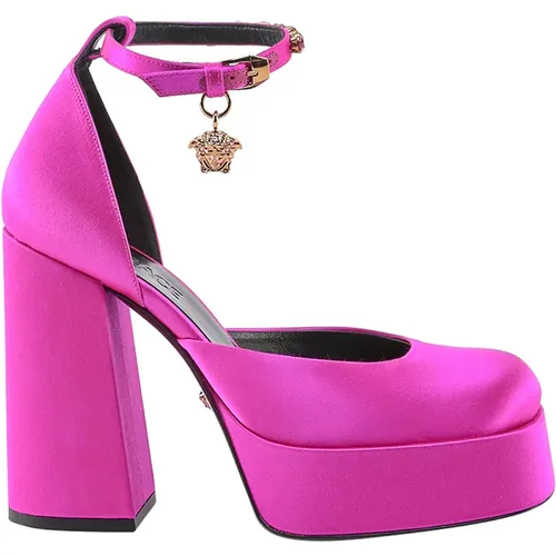 Rosa Satin Dcollet Pumps Versace - Versace - Modalova