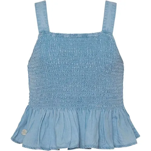 Gerüschtes Babydoll-Top mit breiten Trägern - Pepe Jeans - Modalova