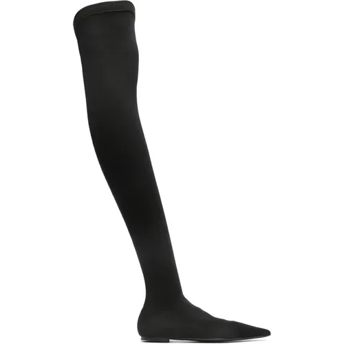 Stretch Thigh-high Boots , female, Sizes: 6 UK, 6 1/2 UK - Dolce & Gabbana - Modalova