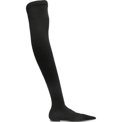 Stretch Thigh-high Boots , female, Sizes: 7 1/2 UK, 6 UK, 6 1/2 UK, 5 UK, 8 UK, 5 1/2 UK - Dolce & Gabbana - Modalova