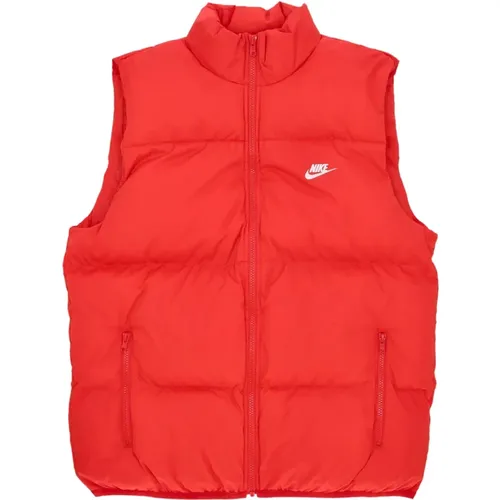 Club Puffer Vest ärmellose Daunenjacke , Herren, Größe: L - Nike - Modalova