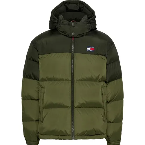 Padded Outerwear with Color Block Motif , male, Sizes: L - Tommy Jeans - Modalova