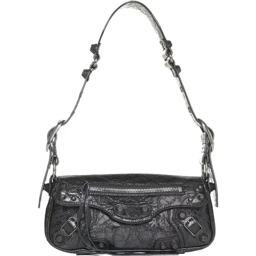 Le Cagole Leather Bag , female, Sizes: ONE SIZE - Balenciaga - Modalova