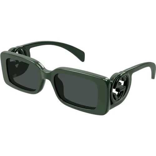 Grey/Smoke Sunglasses , female, Sizes: 54 MM - Gucci - Modalova