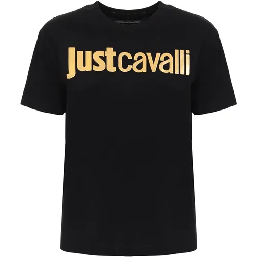 Stilvolle T-Shirts und Polos,Schwarzes Logo T-Shirt und Polo - Just Cavalli - Modalova