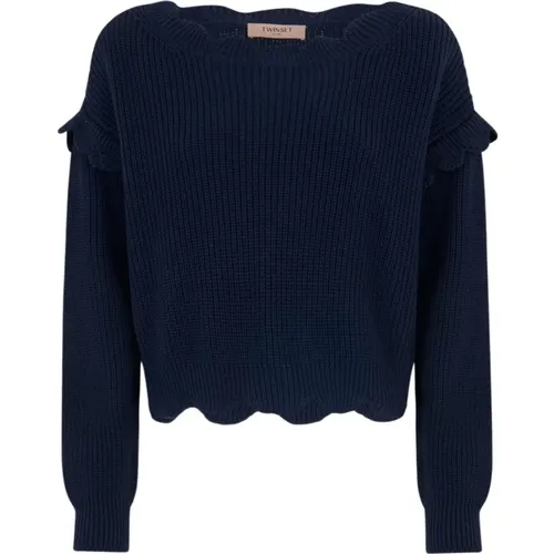 Boxy Sweater , female, Sizes: S, XS, 2XL, L, M - Twinset - Modalova