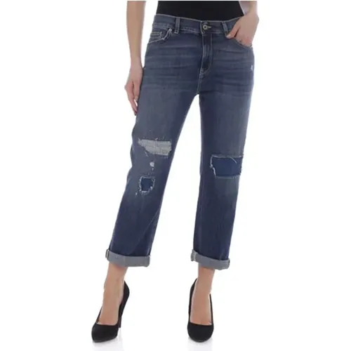 Cropped Denim Jeans , Damen, Größe: W30 - Dondup - Modalova