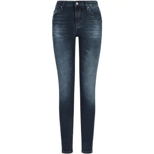 Super Skinny Mile High Jeans , female, Sizes: W29, W31, W25 - Armani Exchange - Modalova