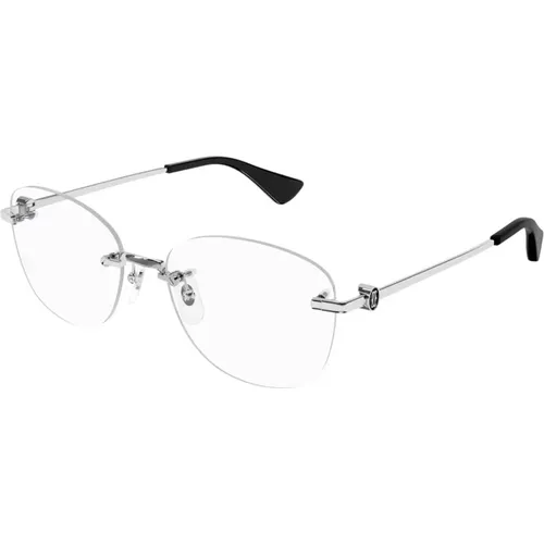 Metallic Optical Glasses for Women , unisex, Sizes: 56 MM - Cartier - Modalova