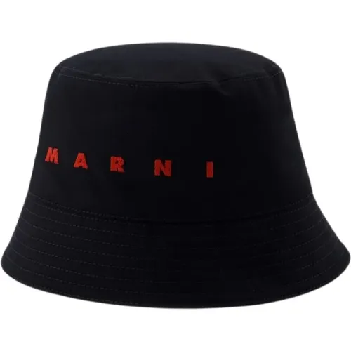 Cotton Bucket Hat , male, Sizes: M, S - Marni - Modalova