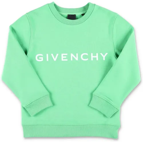 Grüner Strickpullover mit Logo-Fleece - Givenchy - Modalova