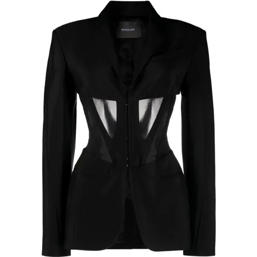 Iconic Corseted Blazer , female, Sizes: XS - Mugler - Modalova