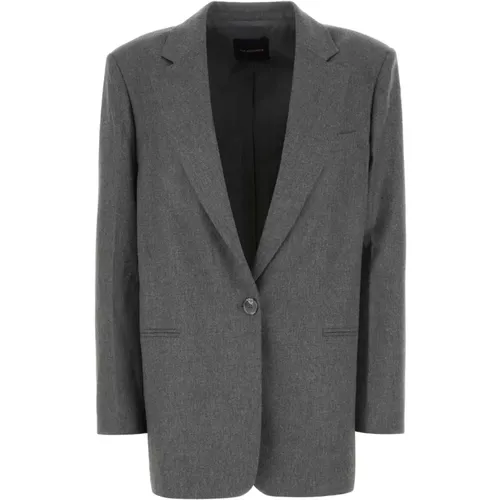 Grauer Oversize-Blazer Stretch-Viskose-Mix - Andamane - Modalova