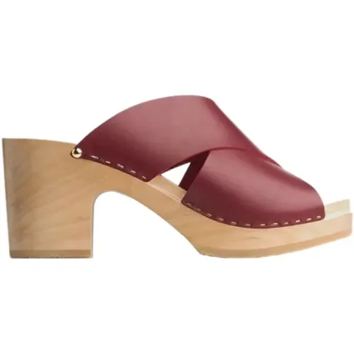 Cherry Wood Heel Mules , female, Sizes: 8 UK - Youyou - Modalova