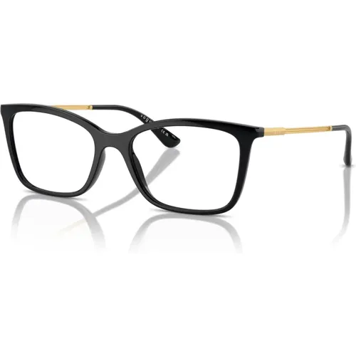 Schwarze Brillengestelle , unisex, Größe: 53 MM - Vogue - Modalova