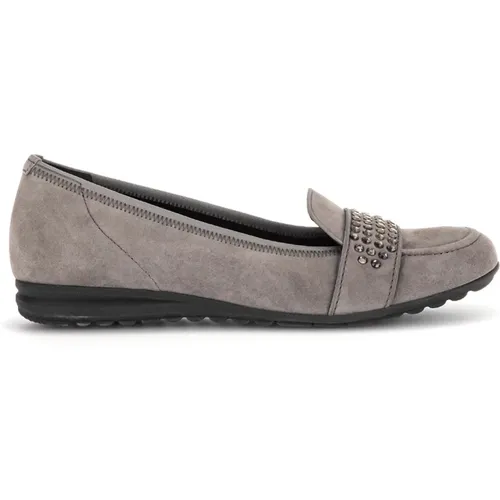 Velours Taupe Ballerinas , Damen, Größe: 36 EU - Gabor - Modalova