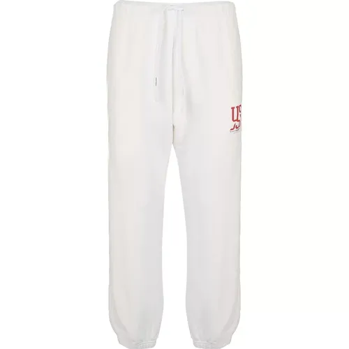 Weiße Sweatpants mit Logo-Print aus Italien - Autry - Modalova