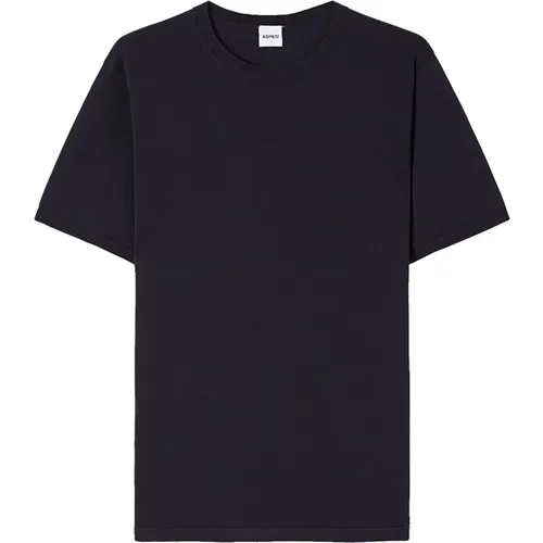 Klassisches Navy Baumwoll T-Shirt für Männer , Herren, Größe: 2XL - Aspesi - Modalova