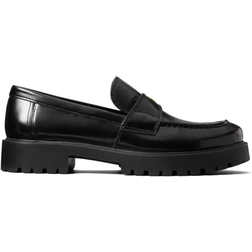 Schwarze Klassische Loafer Flache Schuhe , Damen, Größe: 36 1/2 EU - TORY BURCH - Modalova