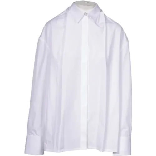Weiße Oversize Baumwoll Popeline Bluse , Damen, Größe: S - Givenchy - Modalova