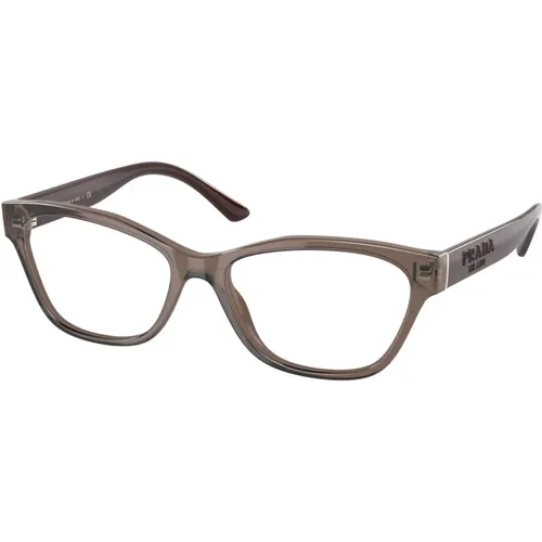 Braune Brillengestelle , unisex, Größe: 53 MM - Prada - Modalova