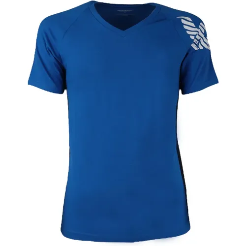 Cotton Blend T-Shirt , male, Sizes: L, XL, S - Emporio Armani - Modalova