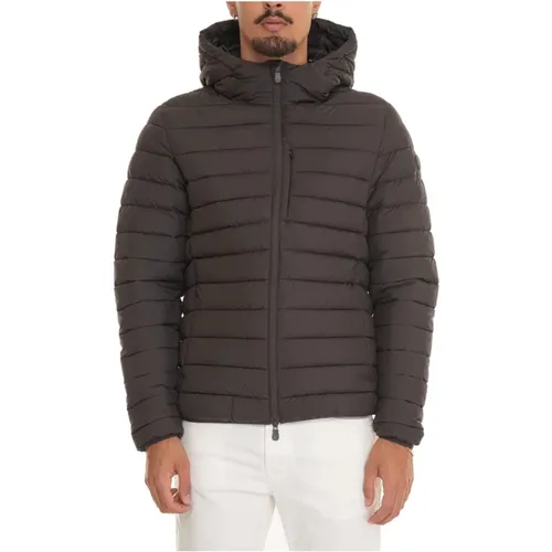 Gepolsterte Kapuzen-Harrington-Jacke , Herren, Größe: 2XL - Save The Duck - Modalova