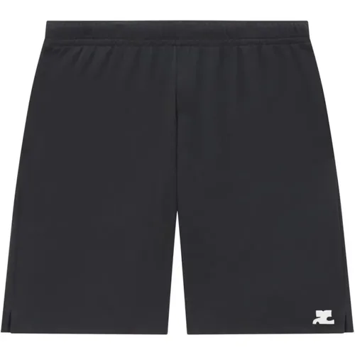 Schwarze Sport-Lycra-Shorts für Männer , Herren, Größe: L - Courrèges - Modalova