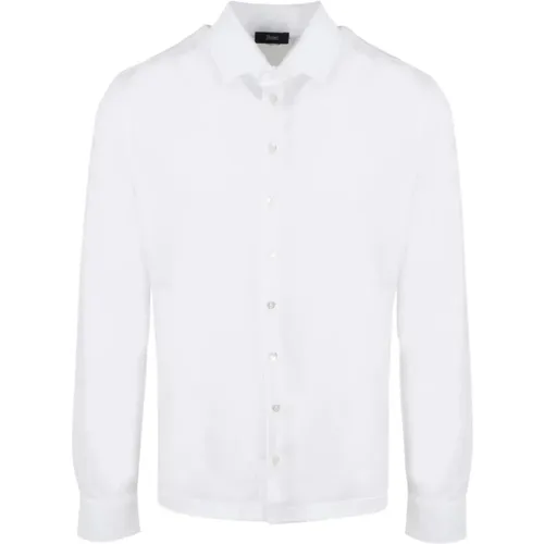 Cotton Crepe Jersey Shirt , male, Sizes: 2XL, XL, L, M - Herno - Modalova