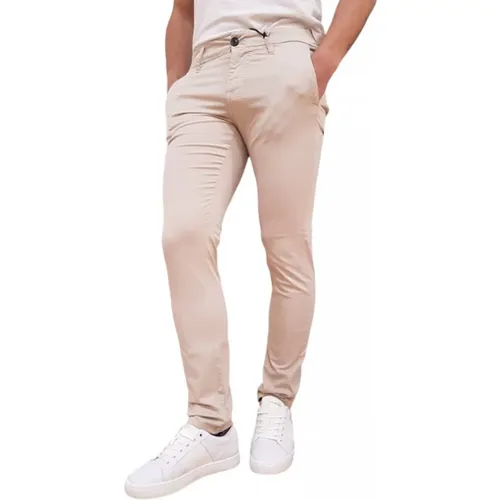 Moderne Chino Slim-fit Hose , Herren, Größe: W33 - Guess - Modalova