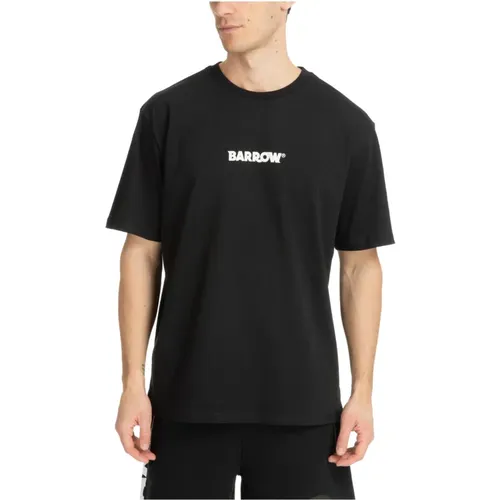 Patterned Logo T-shirt , male, Sizes: M, L, XS, XL, S - Barrow - Modalova