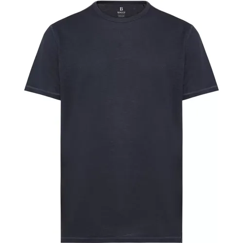 T-Shirt aus Stretch-Leinen-Jersey,T-Shirt aus Stretch-Leinenjersey - Boggi Milano - Modalova