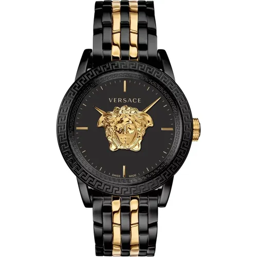 And Gold Stainless Steel Watch , male, Sizes: ONE SIZE - Versace - Modalova