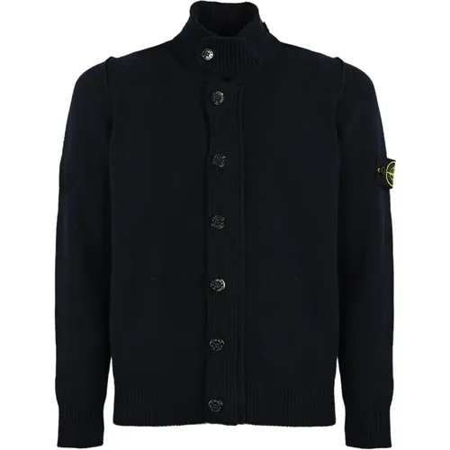 Wool Cardigan Zip Sweater , male, Sizes: 2XL - Stone Island - Modalova