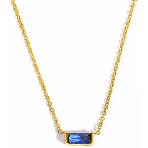 Saphir Geburtsstein Halskette 18K Gold , Damen, Größe: ONE Size - Dansk Copenhagen - Modalova